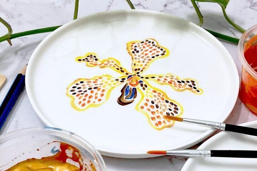 Paint Beautiful Orchids on Your Ornamental Ceramic Dish 