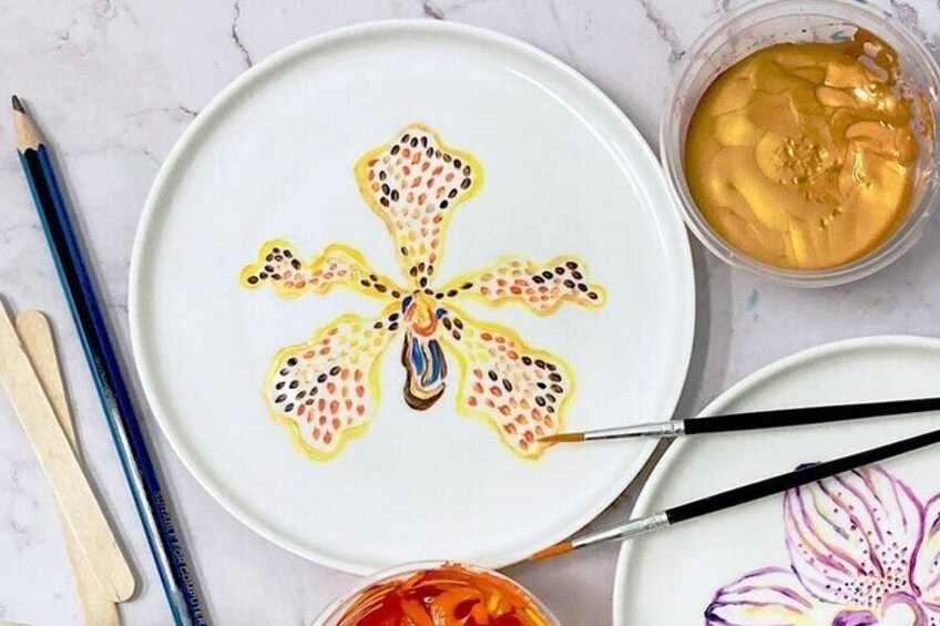 Paint Beautiful Orchids on Your Ornamental Ceramic Dish 