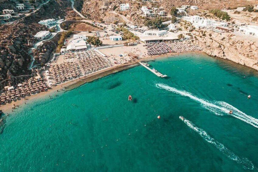 Super Paradise Beach Mykonos Seaside Sunbed (2nd row)