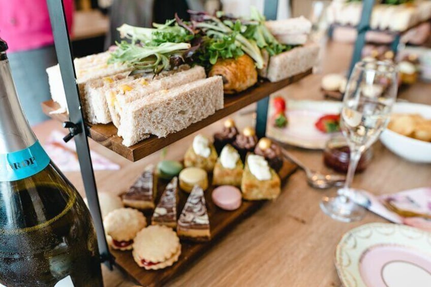 Afternoon tea and sandwiches