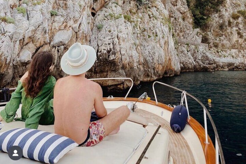 Private boat tour along Capri or Amalfi Coast