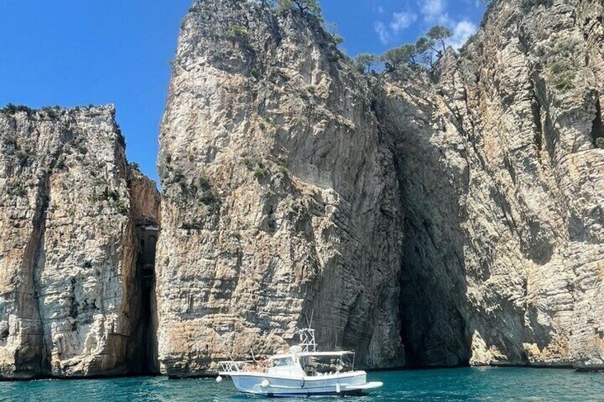 Tourist boat tour of the Gaeta peninsula