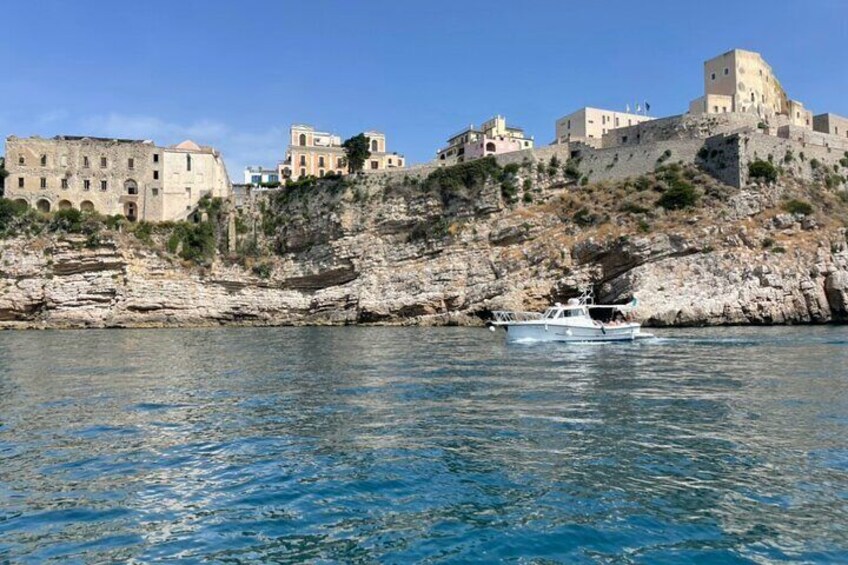 Tourist boat tour of the Gaeta peninsula