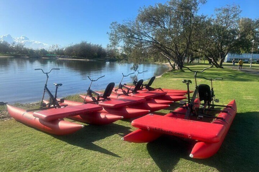 Single waterbikes and Tandem Waterbikes