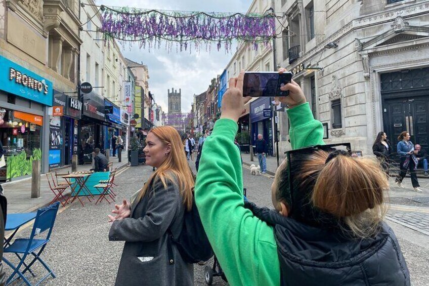 Exploring the Bold street area.
