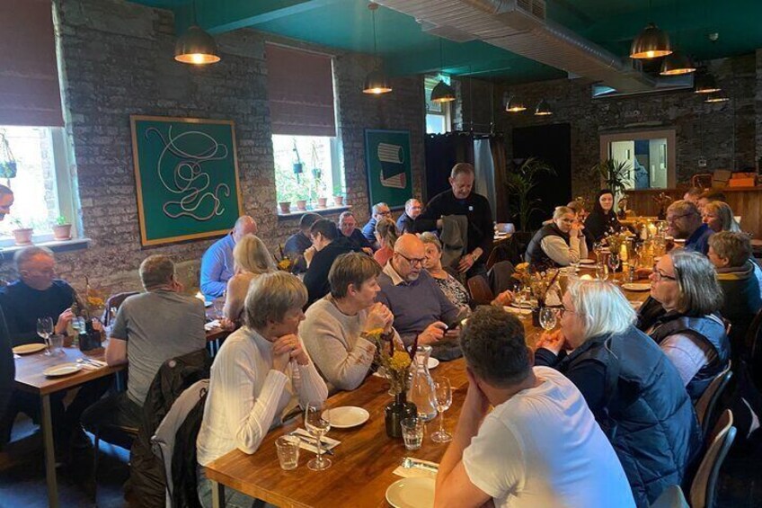 A great group from Iceland enjoying our food tour