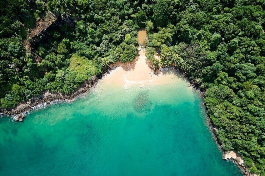 Arial view of the Jungle beach