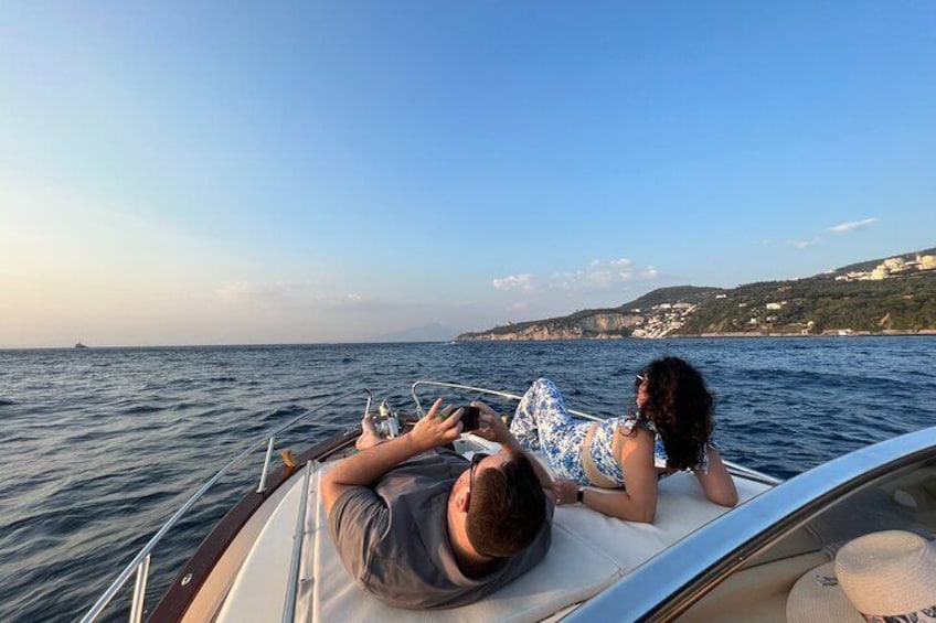 Sunset Private Boat Excursion with Aperitif from Sorrento