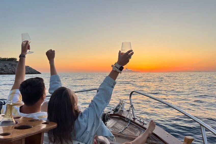Sunset Private Boat Excursion with Aperitif from Sorrento