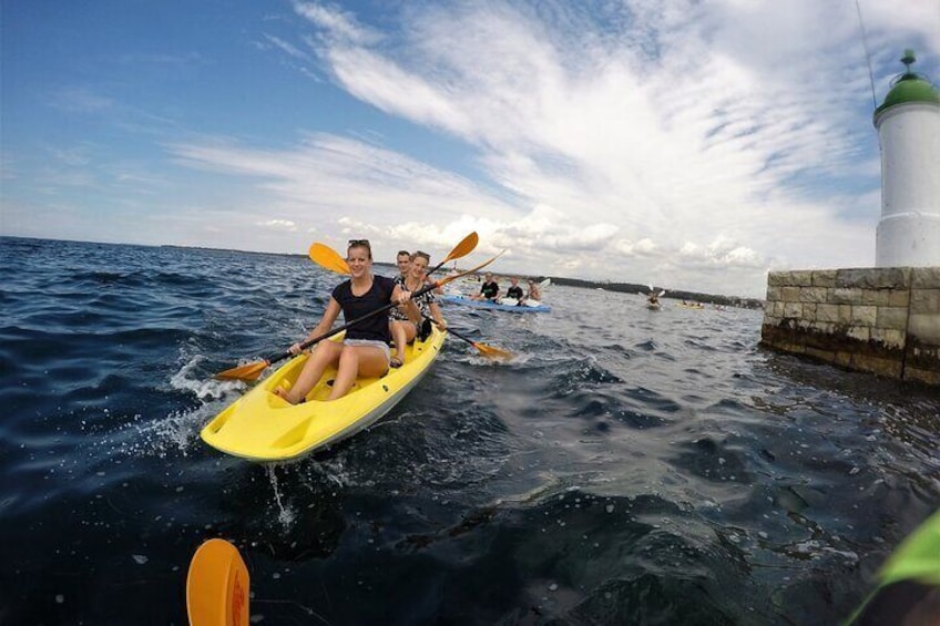 Pula: Blue Cave Kayak Tour, Snorkeling and Cliff Jumping
