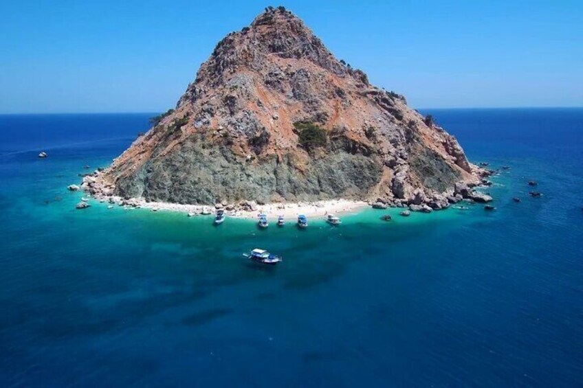 Antalya: Suluada Island Small Group Boat Trip with Lunch & Pickup