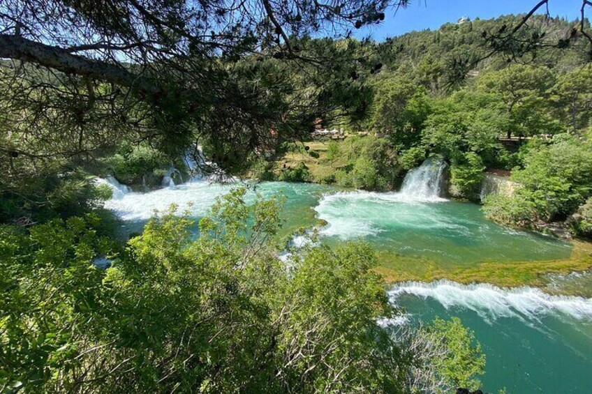 Krka waterfalls from above