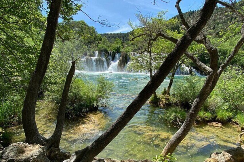 Waterfalls from the resting spot