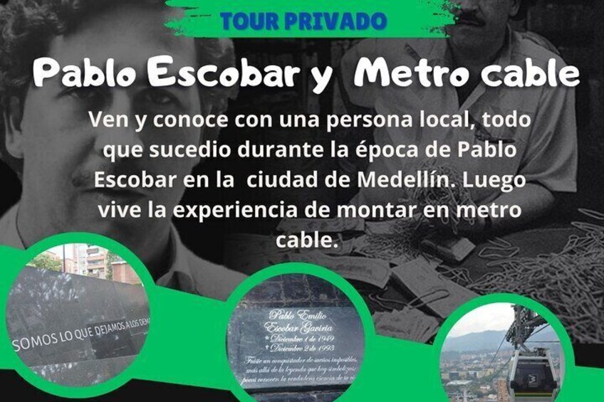 Half-day Private Historical Tour in Pablo Escobar with Cable Car