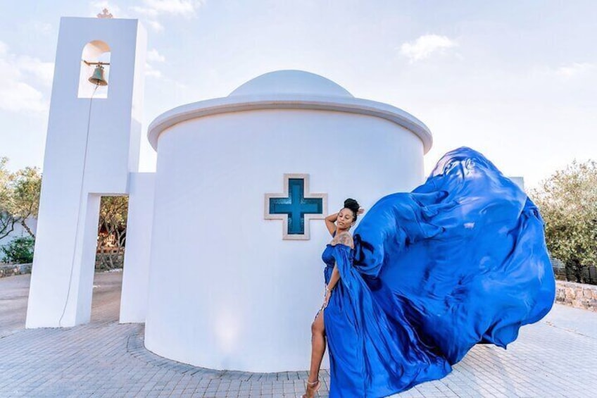 Flying Dresses Photo Shoot in Crete