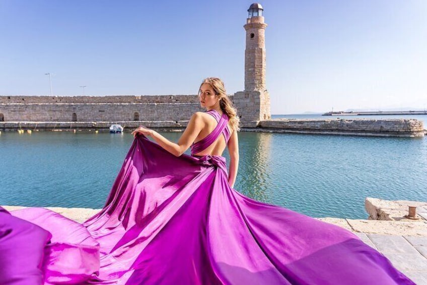 Flying Dresses Photo Shoot in Crete