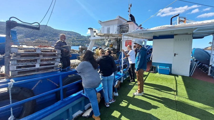 Discovering Vigo ria and mussels in the traditional boat