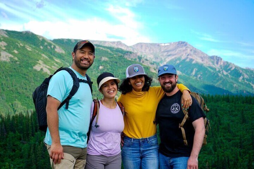 A bunch of happy campers in the woods!