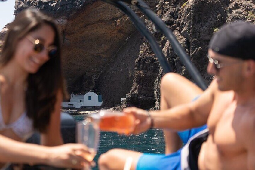 Unique Half-Day Private Motor Boat Cruise in Santorini