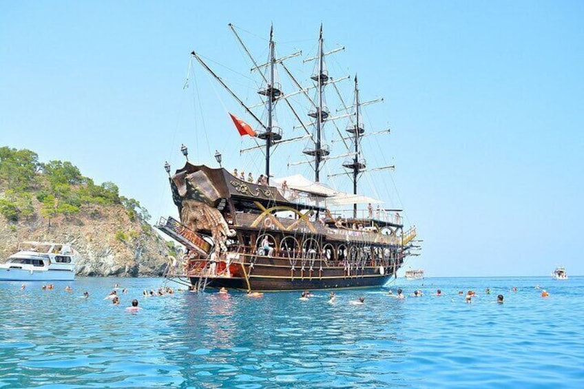 Kemer Pirate Boat Trip With Lunch & Free Hotel Transfer