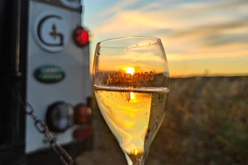 Sunset and Champagne tasting in the Vineyard