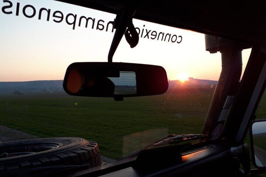 Sunset and Champagne tasting in the Vineyard