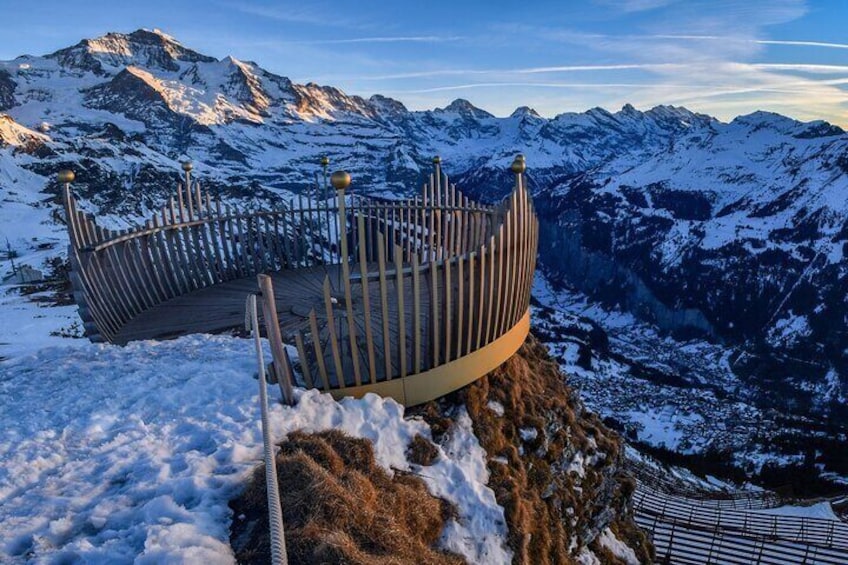 Cheese and chocolate on mountain summit