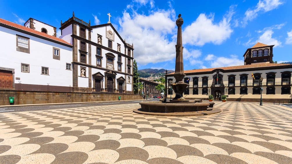 Town square in Monte, Funchal