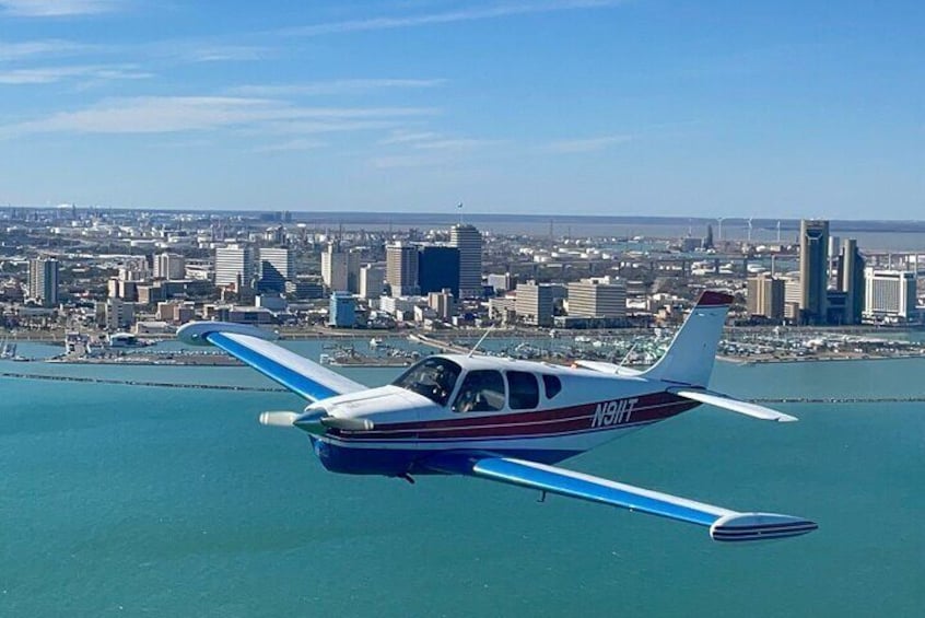 Discovery Flight over Corpus Christi