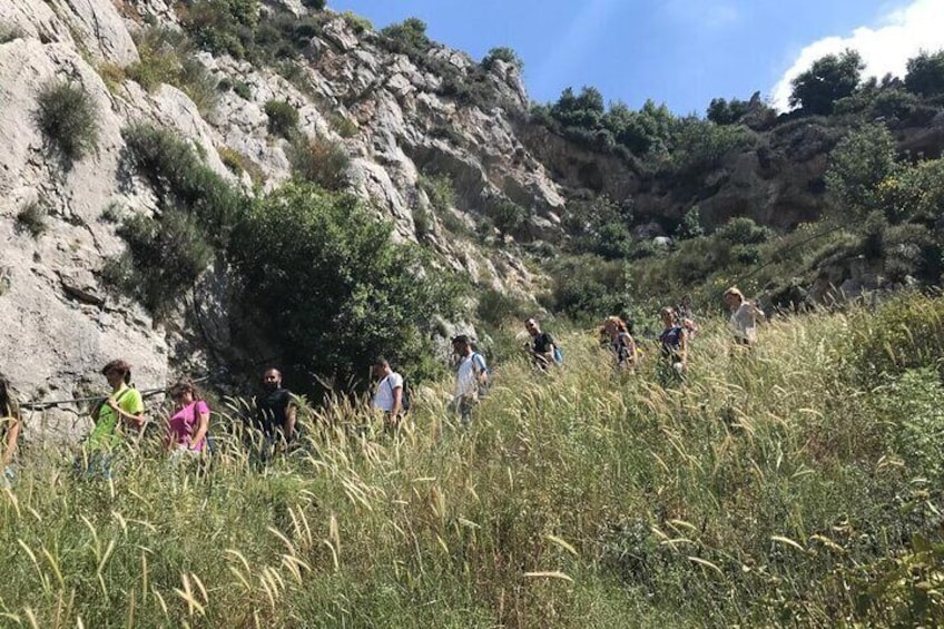 On the trail from Hawqa village to the hermitage