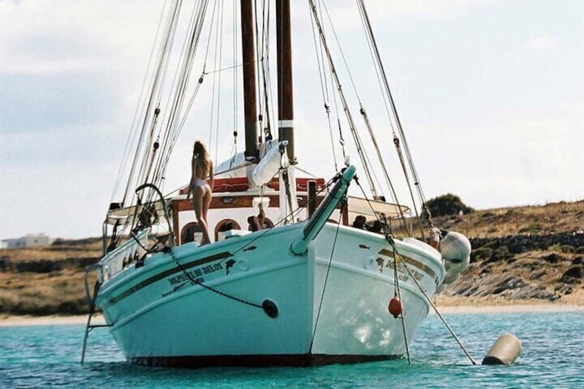 Full Day Cruise from Corfu in Classic Wooden Vessel, Swim & BBQ