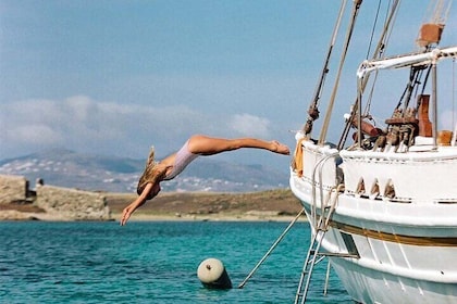 Full Day Cruise from Corfu in Classic Wooden Vessel, Swim & BBQ