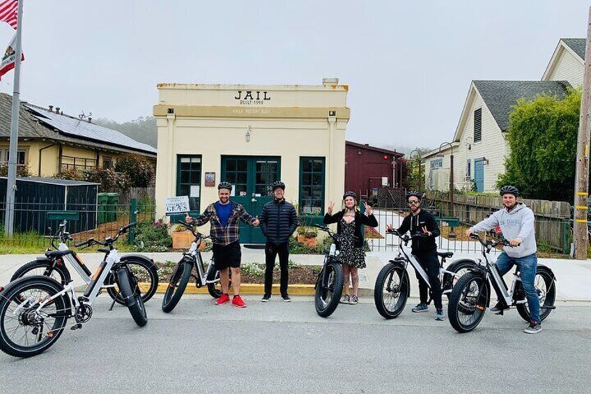Ride through Half Moon Bay's Historic Downtown. Visit the jail build in 1919. On Saturday's we go inside the jail!