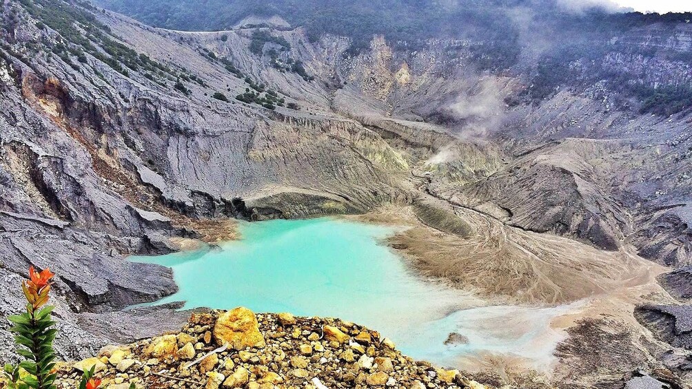 Calm view of Tangkuban Perahu, a
Stratovolcano in Indonesia