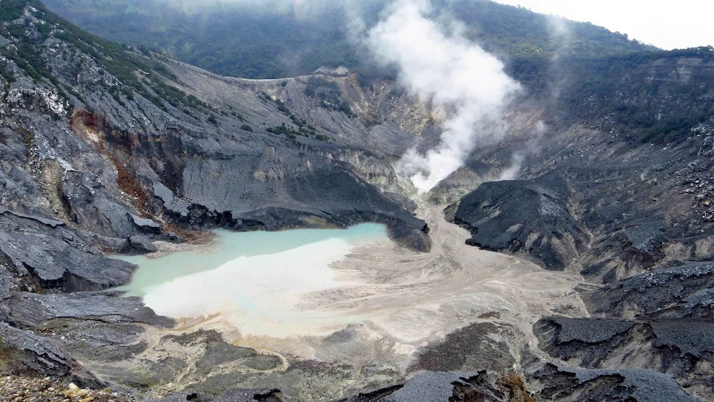 Breathtaking view of Tangkuban Perahu, a
Stratovolcano in Indonesia