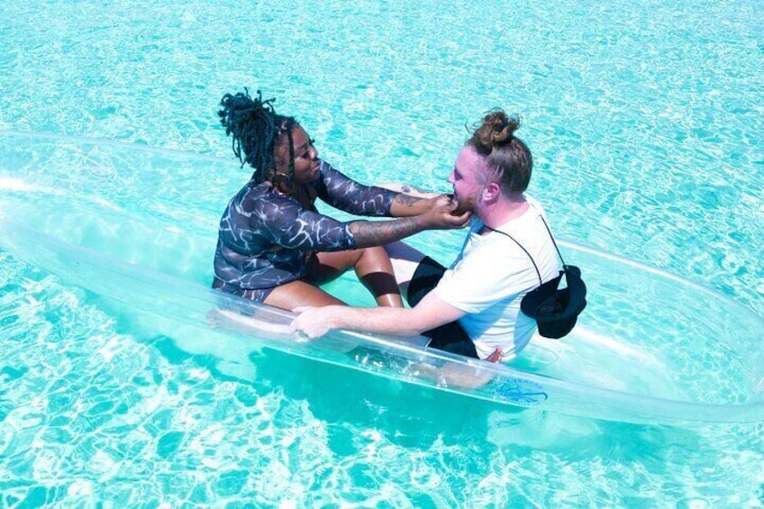 Couples Clear Kayak PhotoShoot Grand Turk Island 