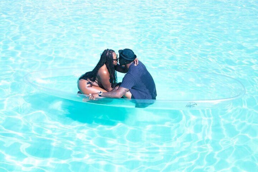 Couples Clear Kayak PhotoShoot Grand Turk Island 