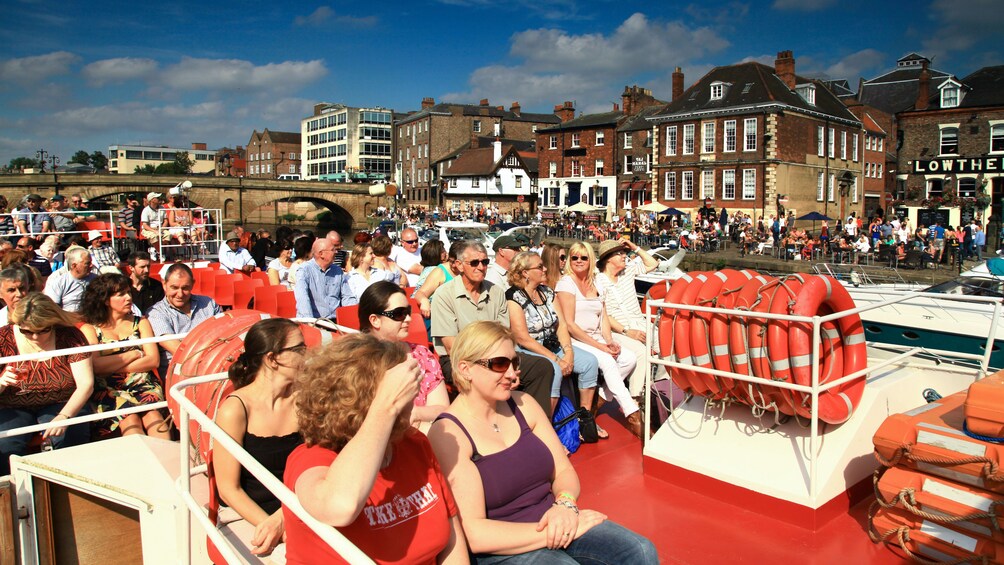 Deck of a cruise boat on the River Ouse in York