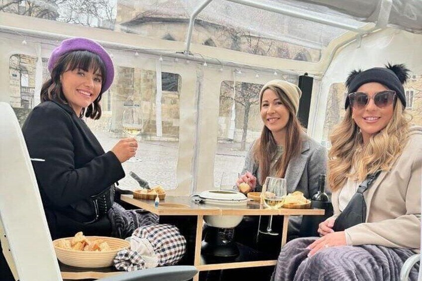 Fondue and wine private Tuk Tuk tour in Geneva