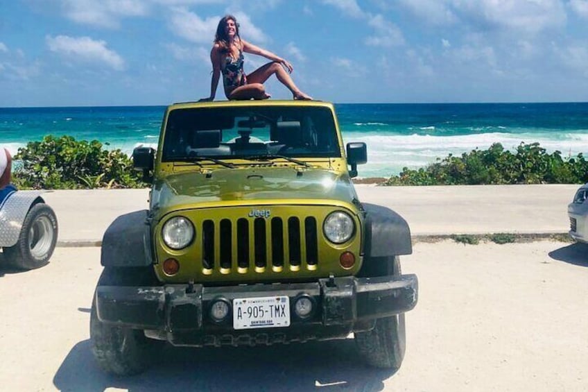 Private Jeep & Polaris RZR: San Gervasio Mayan Ruins & Snorkeling