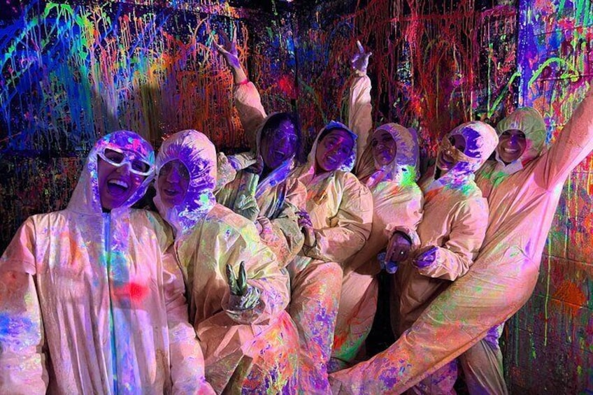 Glow in the Dark Splatter Paint Experience 