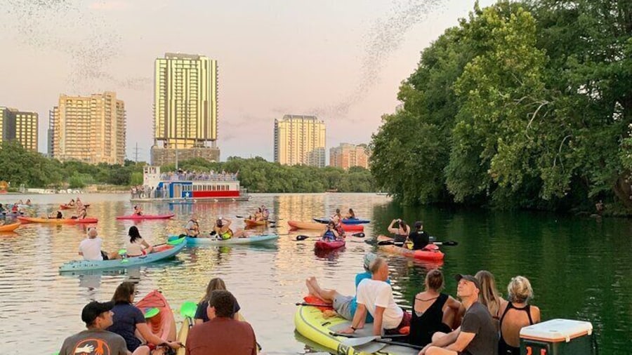 Downtown Austin Giant Paddleboard Sunset Tour with Bats