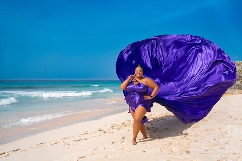 Flying Dress Photoshoot in Barbados