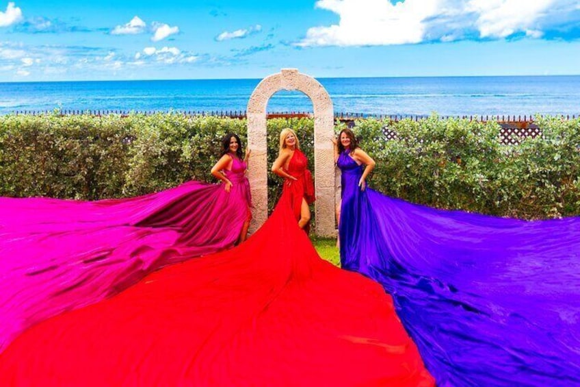 Flying Dress Photoshoot in Barbados
