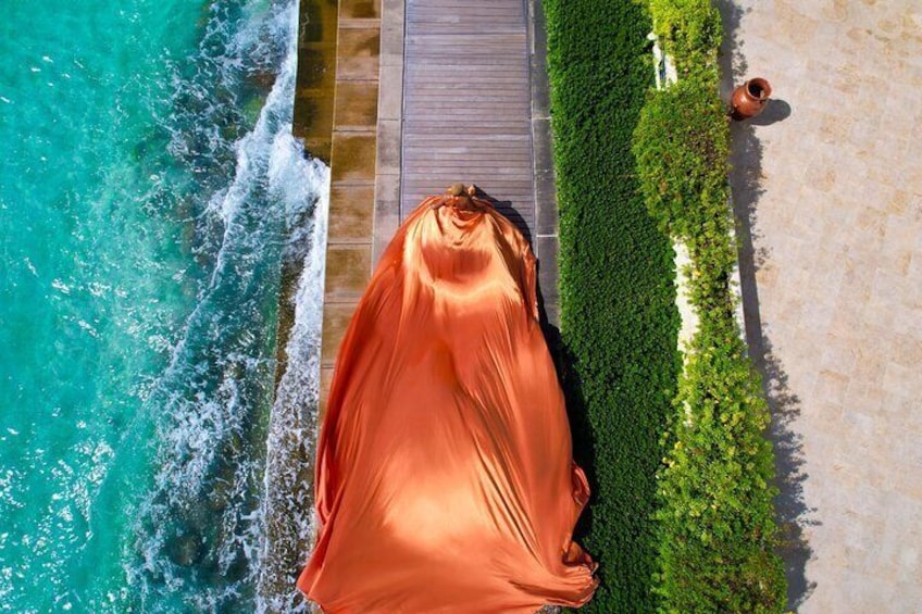 Flying Dress Photoshoot in Barbados