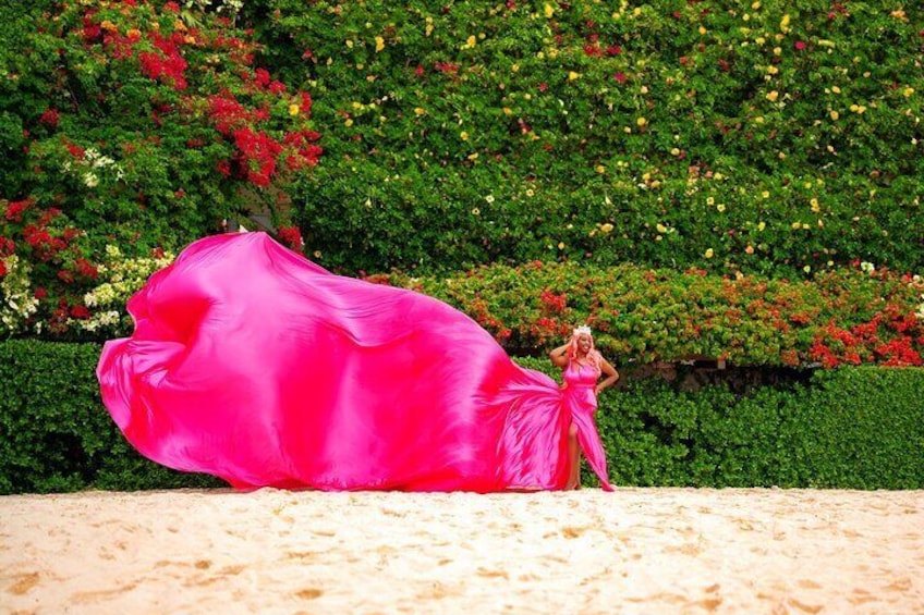 Flying Dress Photoshoot in Barbados