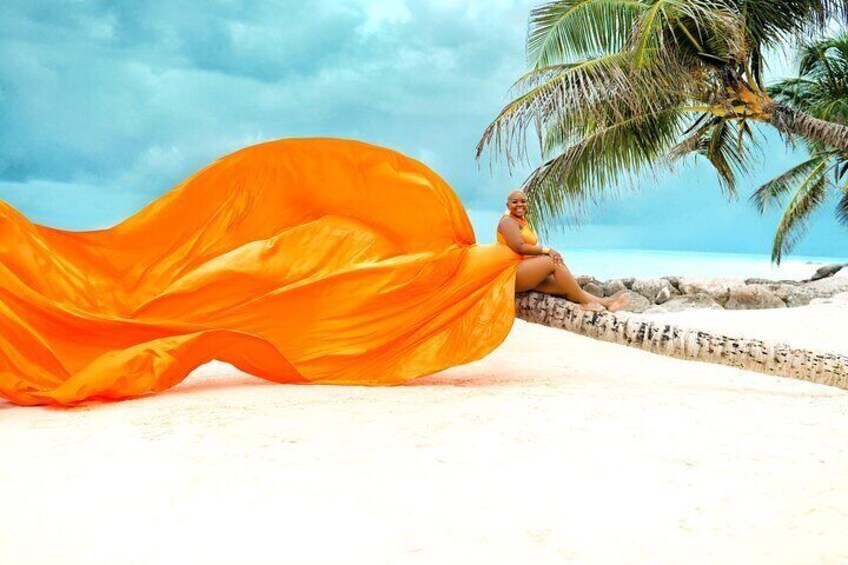 Flying Dress Photoshoot in Barbados