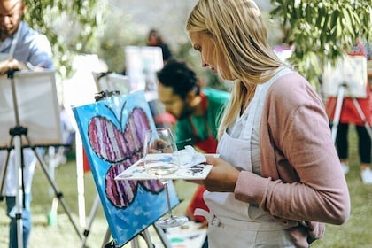 Painting uncorked art and enjoying wine in Frankfurt am Main