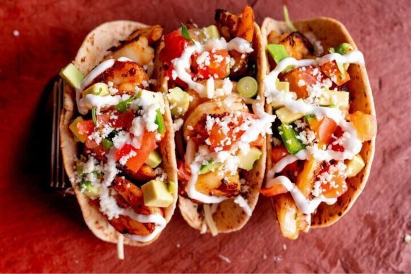Seafood delight - mouthwatering tacos.