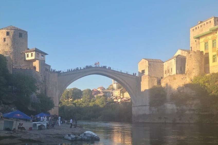 Over the Bridge to the Falls (Mostar)